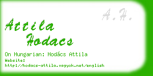 attila hodacs business card