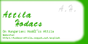 attila hodacs business card